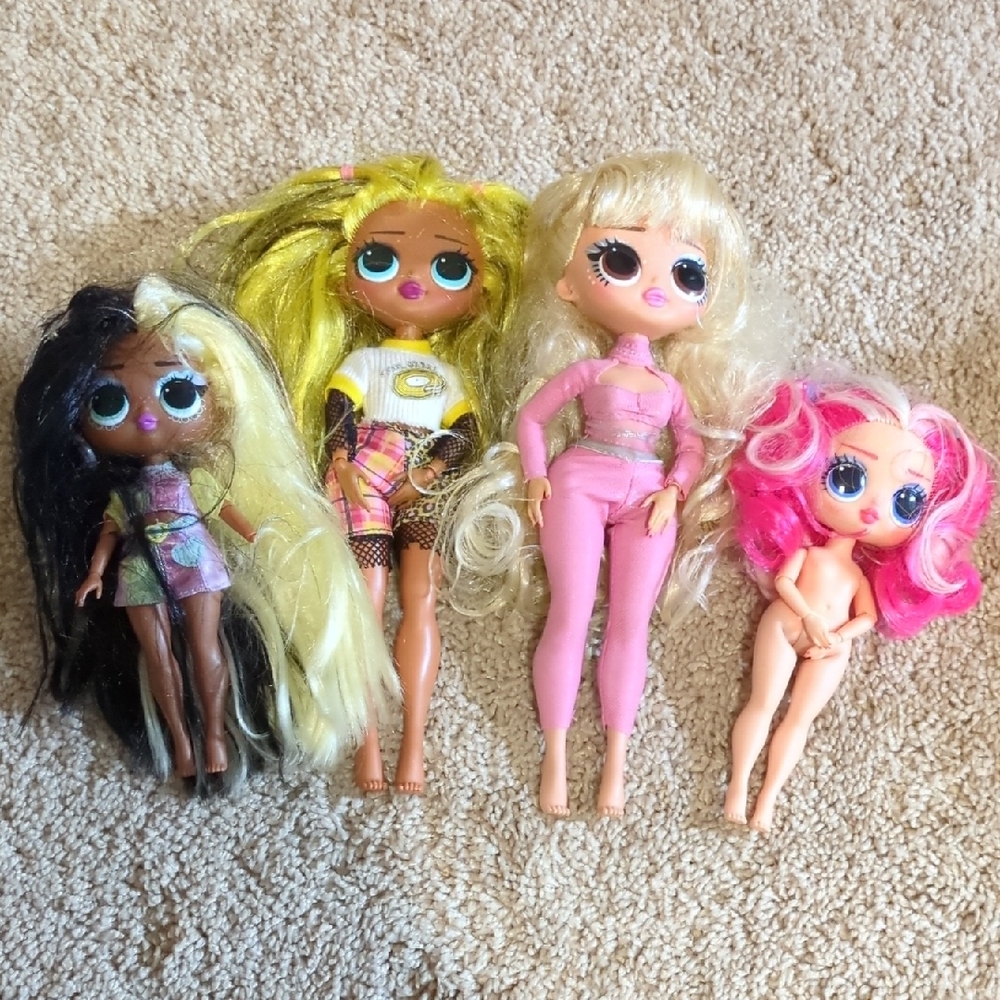 Four LOL Surprise OMG Dolls
